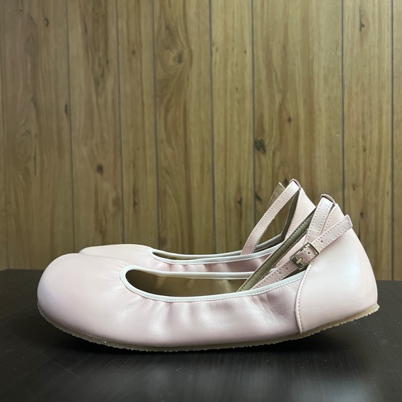 Shapen Pink Barefoot Ballet Flats Leather Mary Jane Wide Toe Box Size 44 - Picture 2 of 8